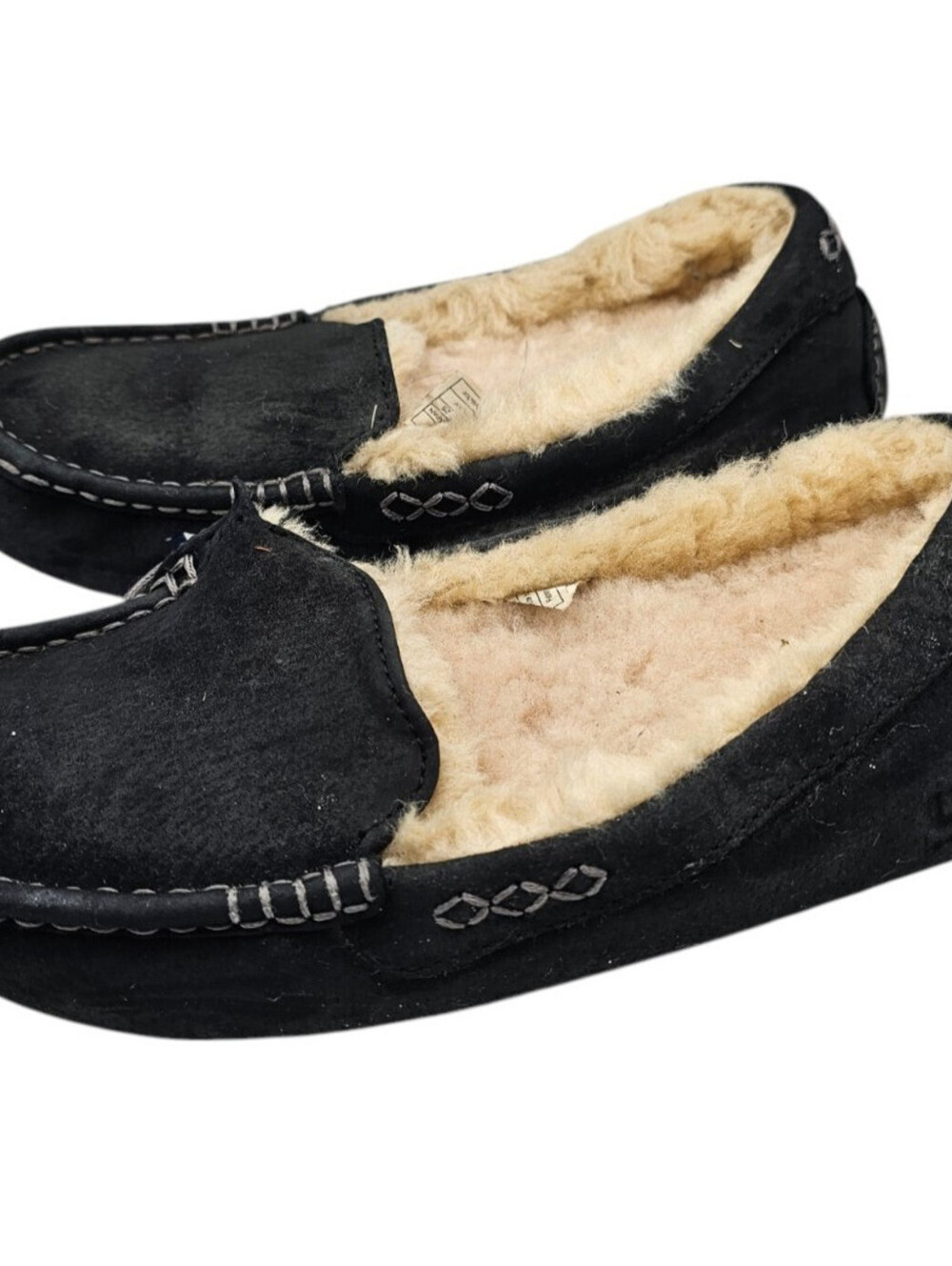 UGG Australia Ansley Zipper Crystal Brown Suede Moccasin Slippers Womens Size 8